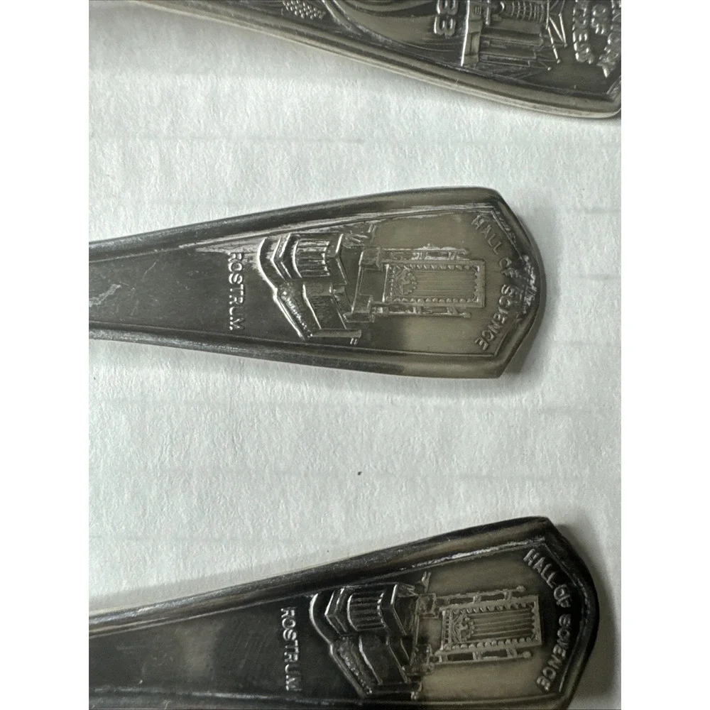 1933 Chicago World's Fair Century of Progress Spoons Lot 6 Silver‎ Plated